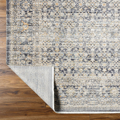 Margaret Damask Navy Washable Area Rug - Becki Owens x Livabliss