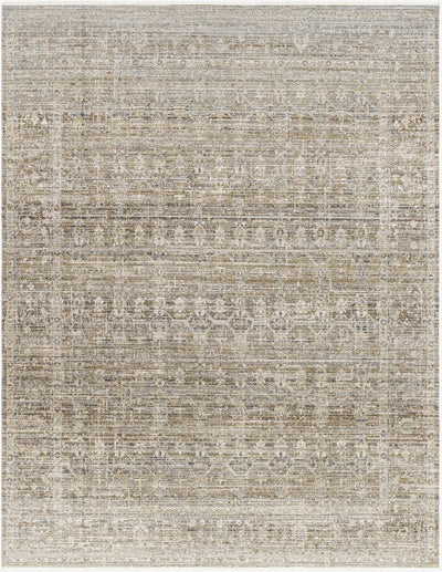 Margaret Damask Sage Washable Area Rug - Becki Owens x Livabliss