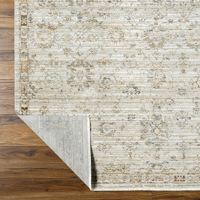 Margaret Damask Sage & Silver Washable Area Rug - Becki Owens x Livabliss