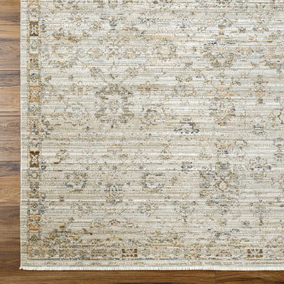 Margaret Damask Sage & Silver Washable Area Rug - Becki Owens x Livabliss