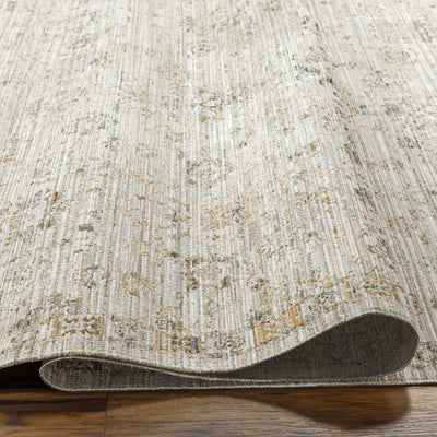 Margaret Damask Sage & Silver Washable Area Rug - Becki Owens x Livabliss