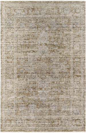 Margaret Damask Dark Sage Washable Area Rug - Becki Owens x Livabliss