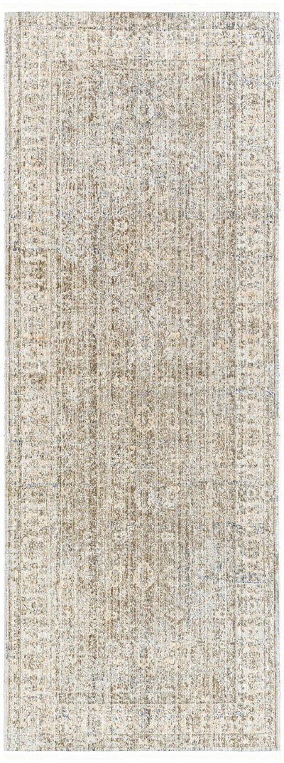 Margaret Damask Sage & Gray Washable Area Rug - Becki Owens x Livabliss