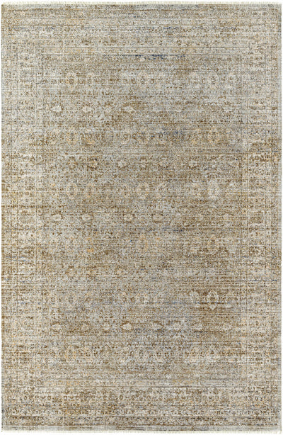 Margaret Damask Sage & Gray Washable Area Rug - Becki Owens x Livabliss