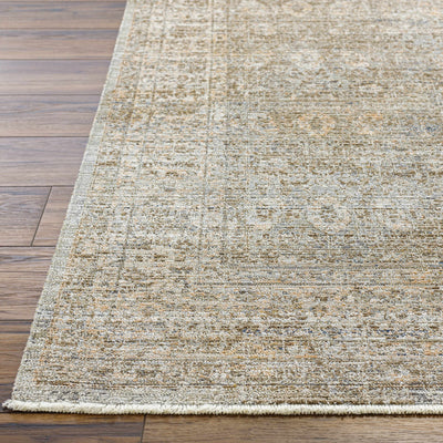 Margaret Damask Sage & Gray Washable Area Rug - Becki Owens x Livabliss