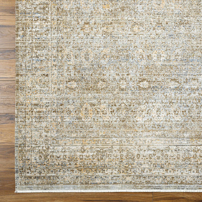 Margaret Damask Sage & Gray Washable Area Rug - Becki Owens x Livabliss