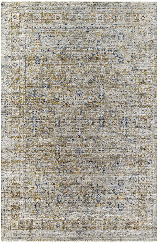 Margaret Damask Brown Washable Area Rug - Becki Owens x Livabliss