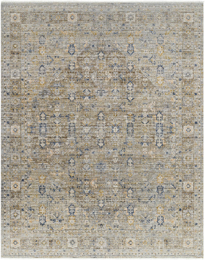 Margaret Damask Brown Washable Area Rug - Becki Owens x Livabliss