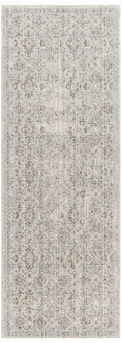 Margaret Damask Cream Washable Area Rug - Becki Owens x Livabliss