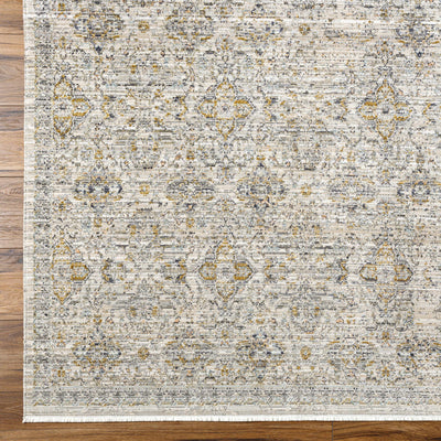 Margaret Damask Cream Washable Area Rug - Becki Owens x Livabliss