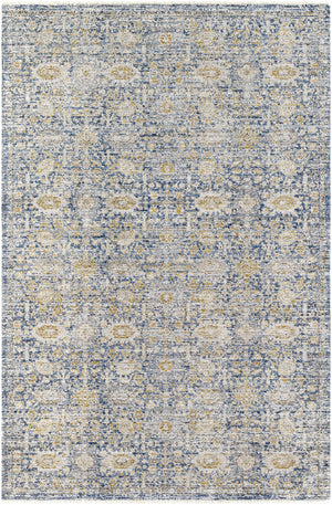 Margaret Damask Blue Washable Area Rug - Livabliss x Becki Owens