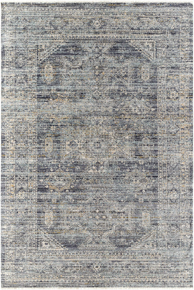 Margaret Medallion Navy Washable Area Rug - Livabliss x Becki Owens