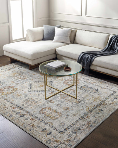 Kamau Cream & Blue Area Rug