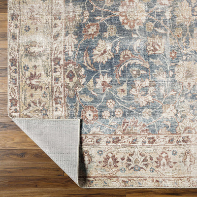 Marlene Damask Beige & Navy Area Rug - Becki Owens x Livabliss