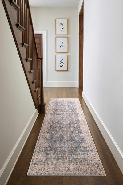 Marlene Damask Beige & Navy Area Rug - Becki Owens x Livabliss