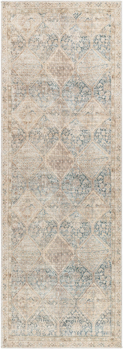 Marlene Medallion Beige & Blue Area Rug - Becki Owens x Livabliss