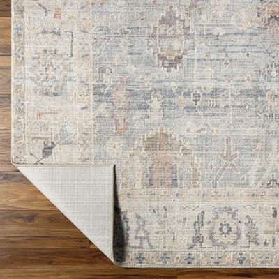 Marlene Damask Cream & Blue Area Rug - Becki Owens x Livabliss