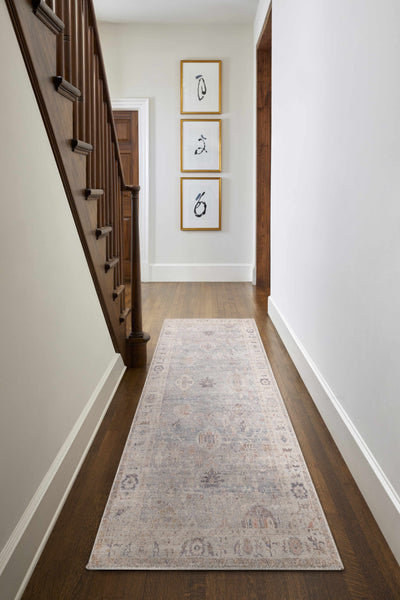 Marlene Damask Cream & Blue Area Rug - Becki Owens x Livabliss