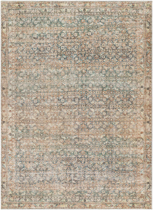 Marlene Damask Beige & Green Area Rug - Becki Owens x Livabliss