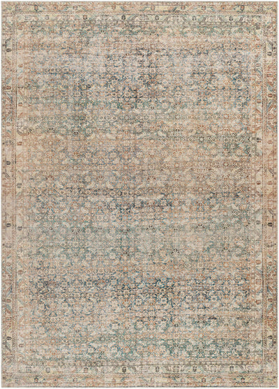 Marlene Damask Beige & Green Area Rug - Becki Owens x Livabliss