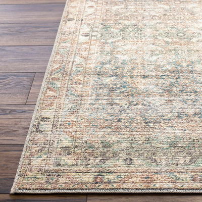 Marlene Damask Beige & Green Area Rug - Becki Owens x Livabliss