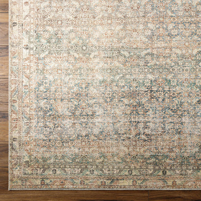 Marlene Damask Beige & Green Area Rug - Becki Owens x Livabliss