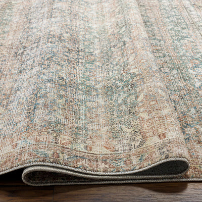 Marlene Damask Beige & Green Area Rug - Becki Owens x Livabliss