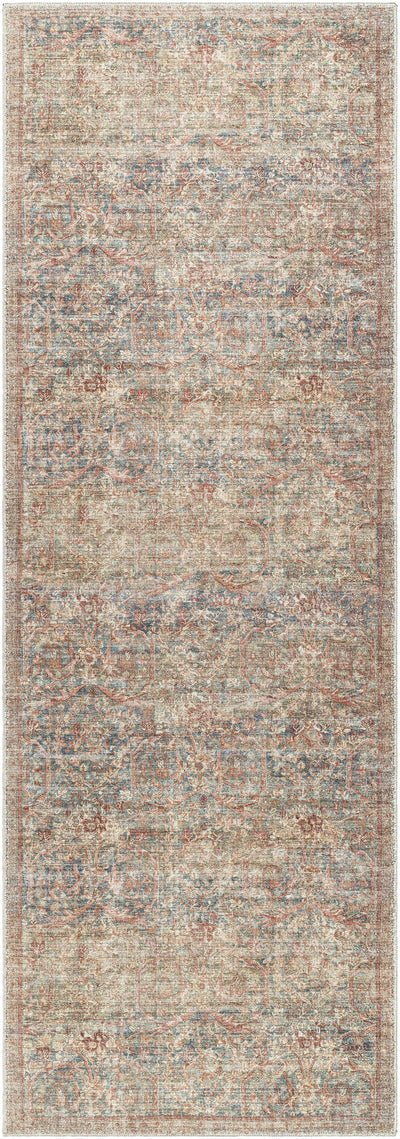 Marlene Damask Brown & Blue Area Rug - Becki Owens x Livabliss