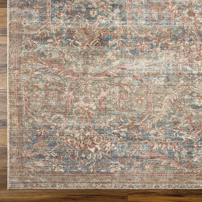 Marlene Damask Brown & Blue Area Rug - Becki Owens x Livabliss