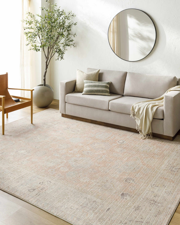 Marlene Damask Blush Area Rug - Becki Owens x Livabliss