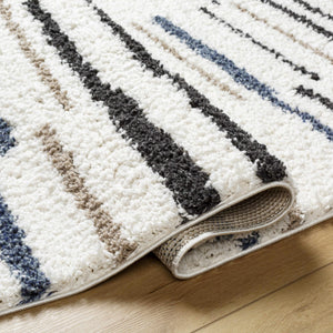 Golda Broken Striped Plush Area Rug