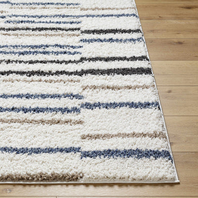 Golda Broken Striped Plush Area Rug