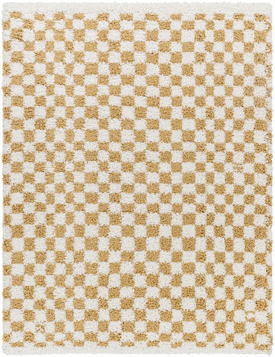 Kieu Mustard & Ivory Checkered Area Rug