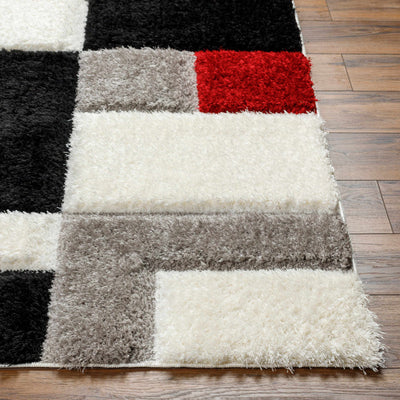 Greya Red & Black Tetris Rug