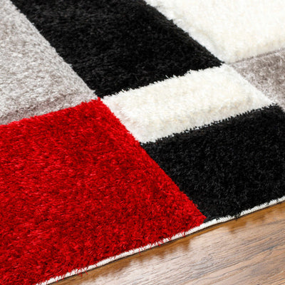 Greya Red & Black Tetris Rug