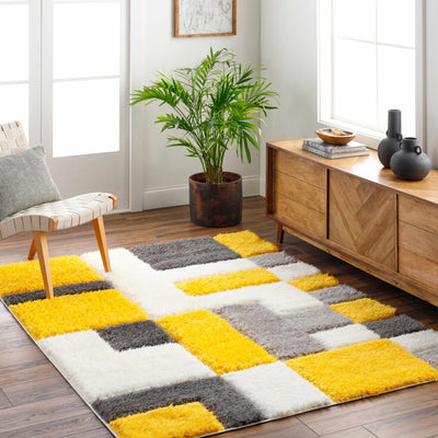 Greya Yellow & Gray Area Rug