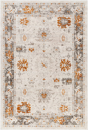 Arwel Cream & Rust Washable Area Rug - Clearance