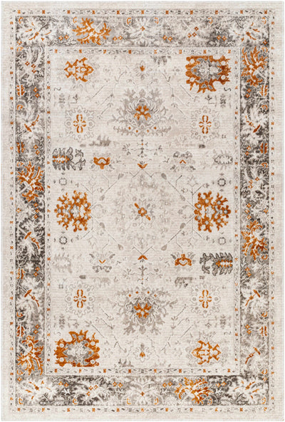 Arwel Cream & Rust Washable Area Rug - Clearance