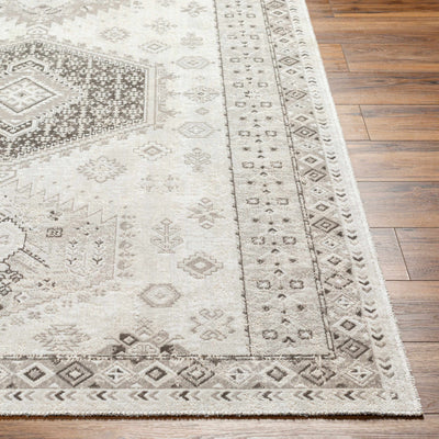 Cain Cream Washable Area Rug - Clearance