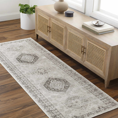 Cain Cream Washable Area Rug - Clearance