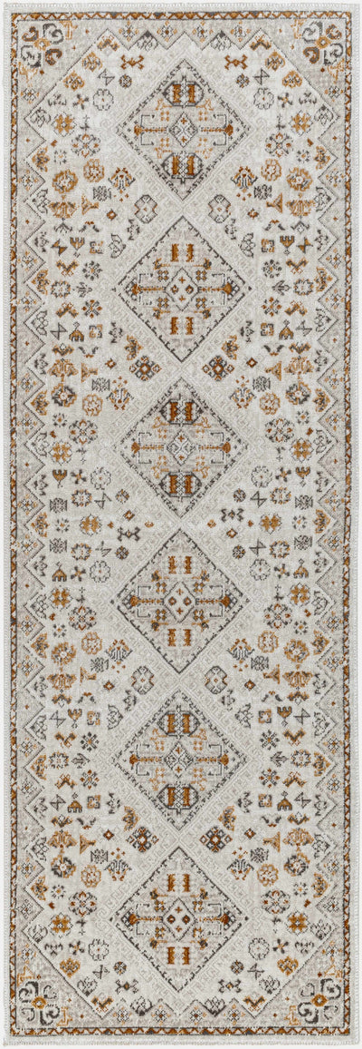 Meja Cream & Rust Washable Area Rug - Clearance