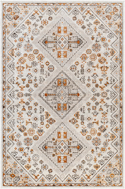 Meja Cream & Rust Washable Area Rug - Clearance