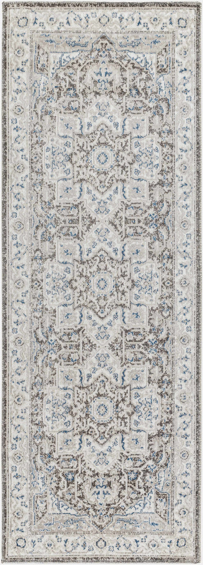 Roho Beige & Blue Washable Area Rug - Clearance