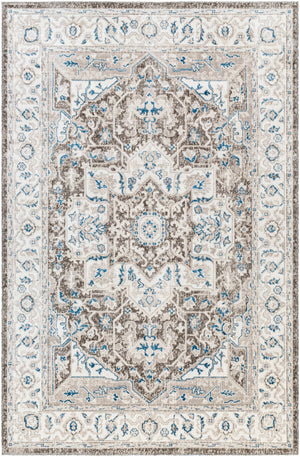 Roho Beige & Blue Washable Area Rug - Clearance