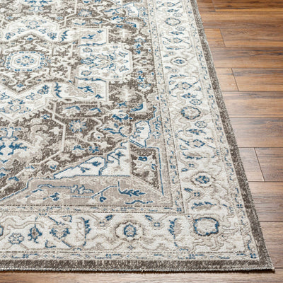 Roho Beige & Blue Washable Area Rug - Clearance