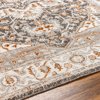 Roho Beige & Rust Washable Area Rug - Clearance