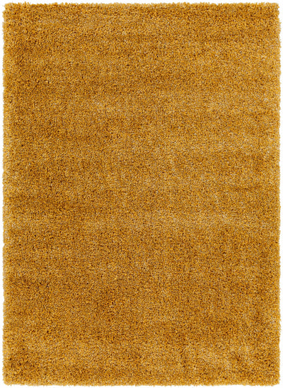 Bluma Solid Mustard Plush Rug