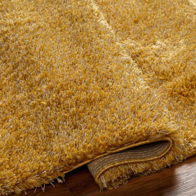 Bluma Solid Mustard Plush Rug