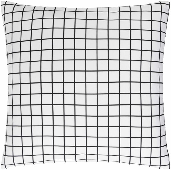 Lonna Monochrome Grid Throw Pillow