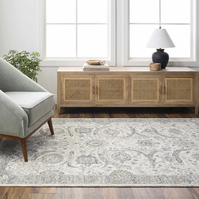 Gauge Cream & Gray Blue Area Rug